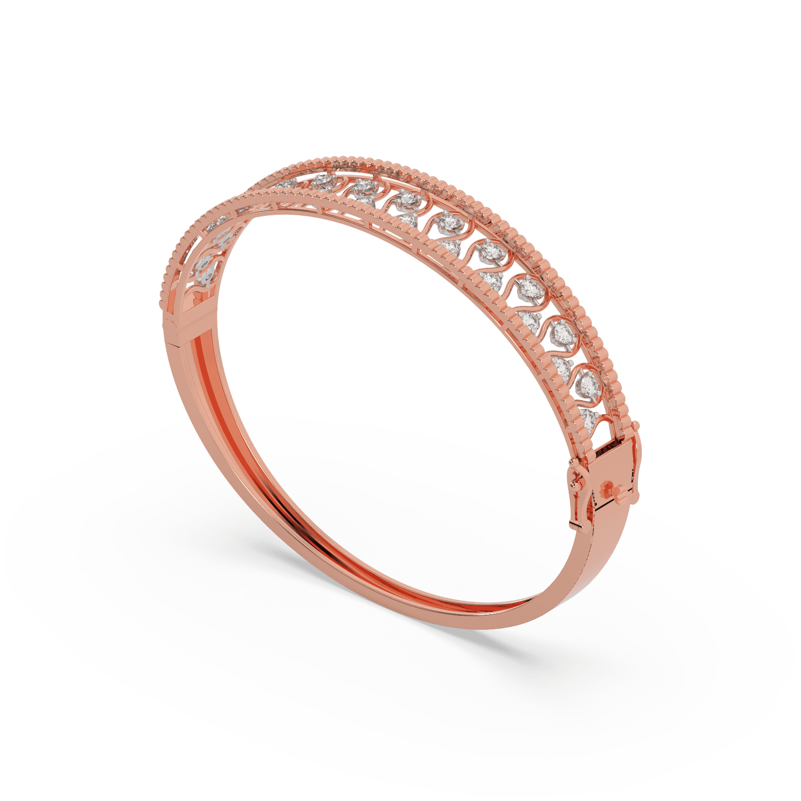 Diamond Spiral Rings